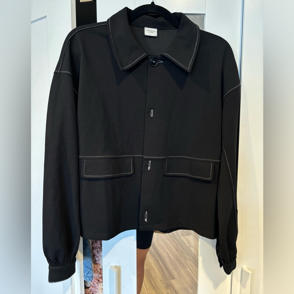 JDY Black Light Jacket with White Trim